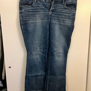 Buckle Blue Flare Jeans for Women